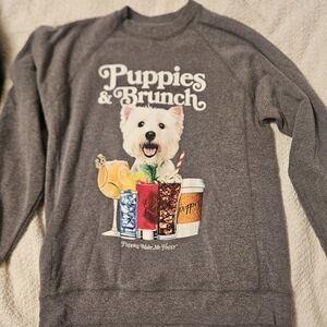 Puppies & Brunch grey sweatshirt
